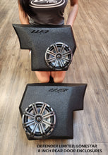 Load image into Gallery viewer, Can Am Defender Limited Lonestar rear door 8 inch enclosures with Rockford Fosgate M1 Marine drivers