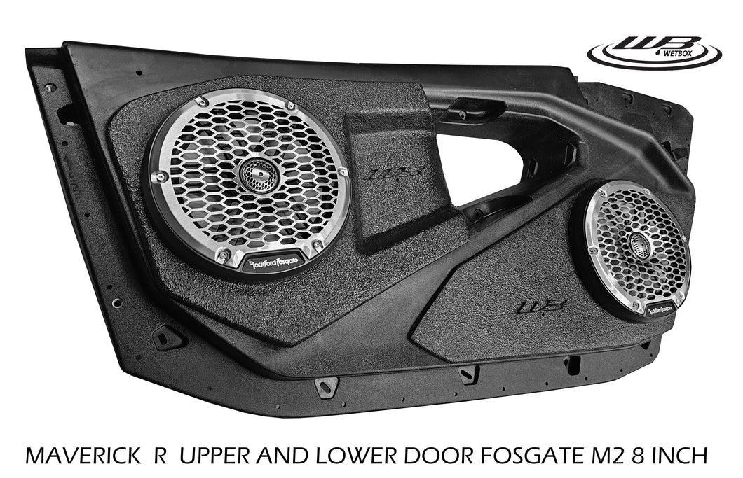 Can Am Maverick R lower front door 8 inch door speaker enclosure