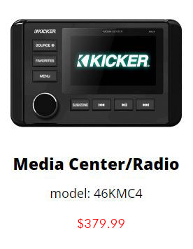 KMC4 Marine Dual-Zone Media Center