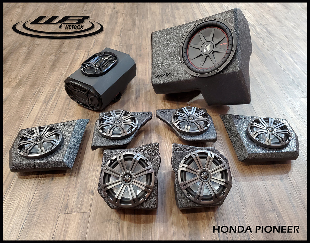 Honda Pioneer 8in rear door speaker mounts (includes speakers