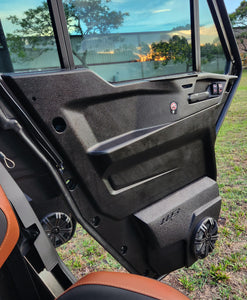 Can Am Defender Limited Lonestar Rear door 8 inch enclosures Loaded with Kicker Marine