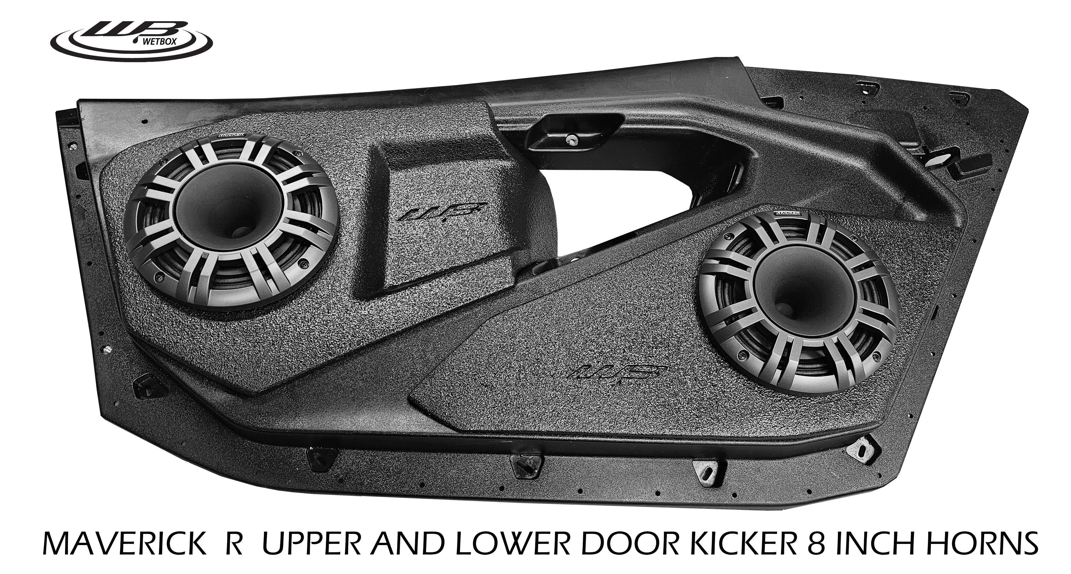 Can Am Maverick R 8 inch upper door enclosures (includes speakers