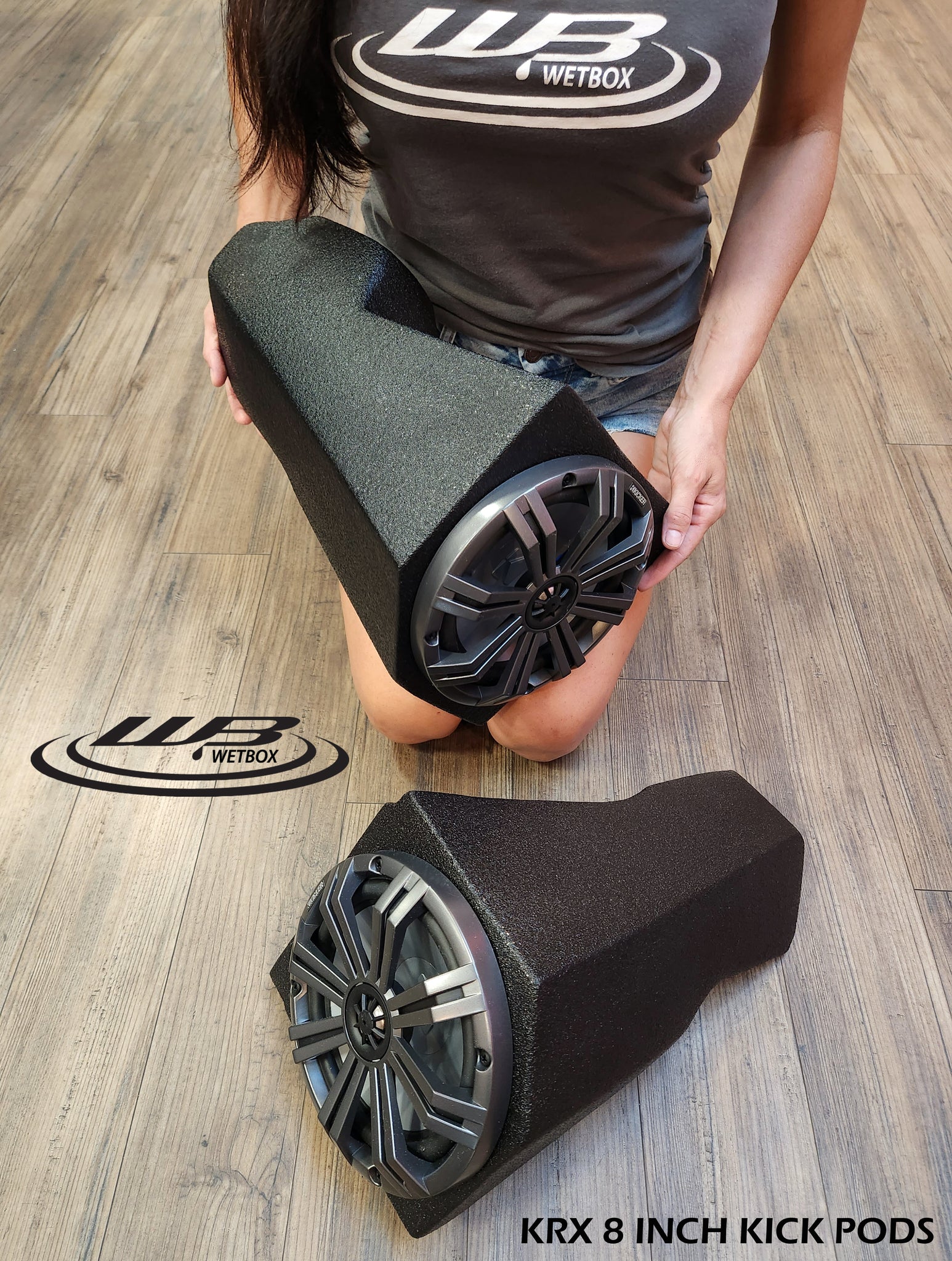 Kickpod Kawasaki Teryx KRX 1000 8 inch kick pod loaded enclosures (includes sp ...