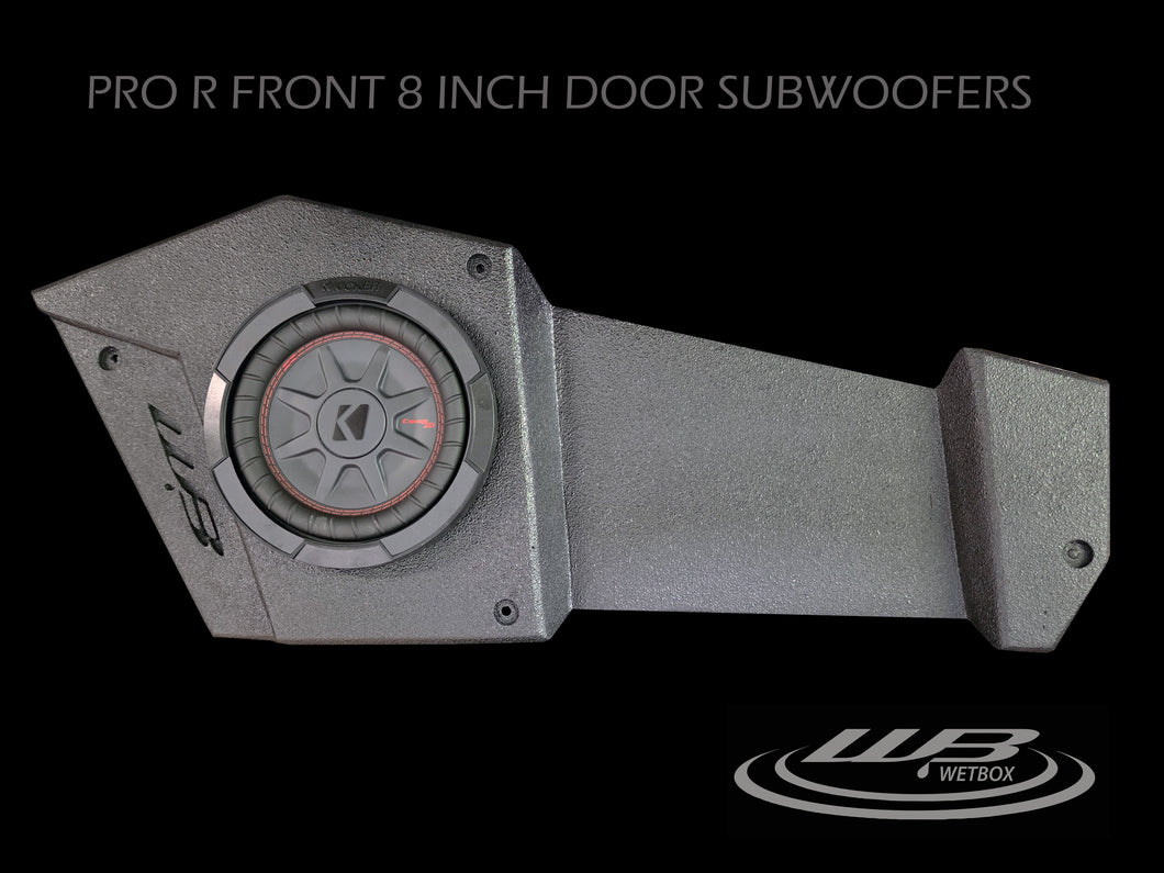Polaris RZR Pro R 8 inch FRONT DOOR subwoofer door enclosures – wetboxaudio