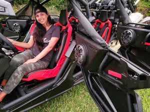 Can-am Maverick X3 front drivers side down firing 12 inch sub enclosure for 4 door model (includes speaker)